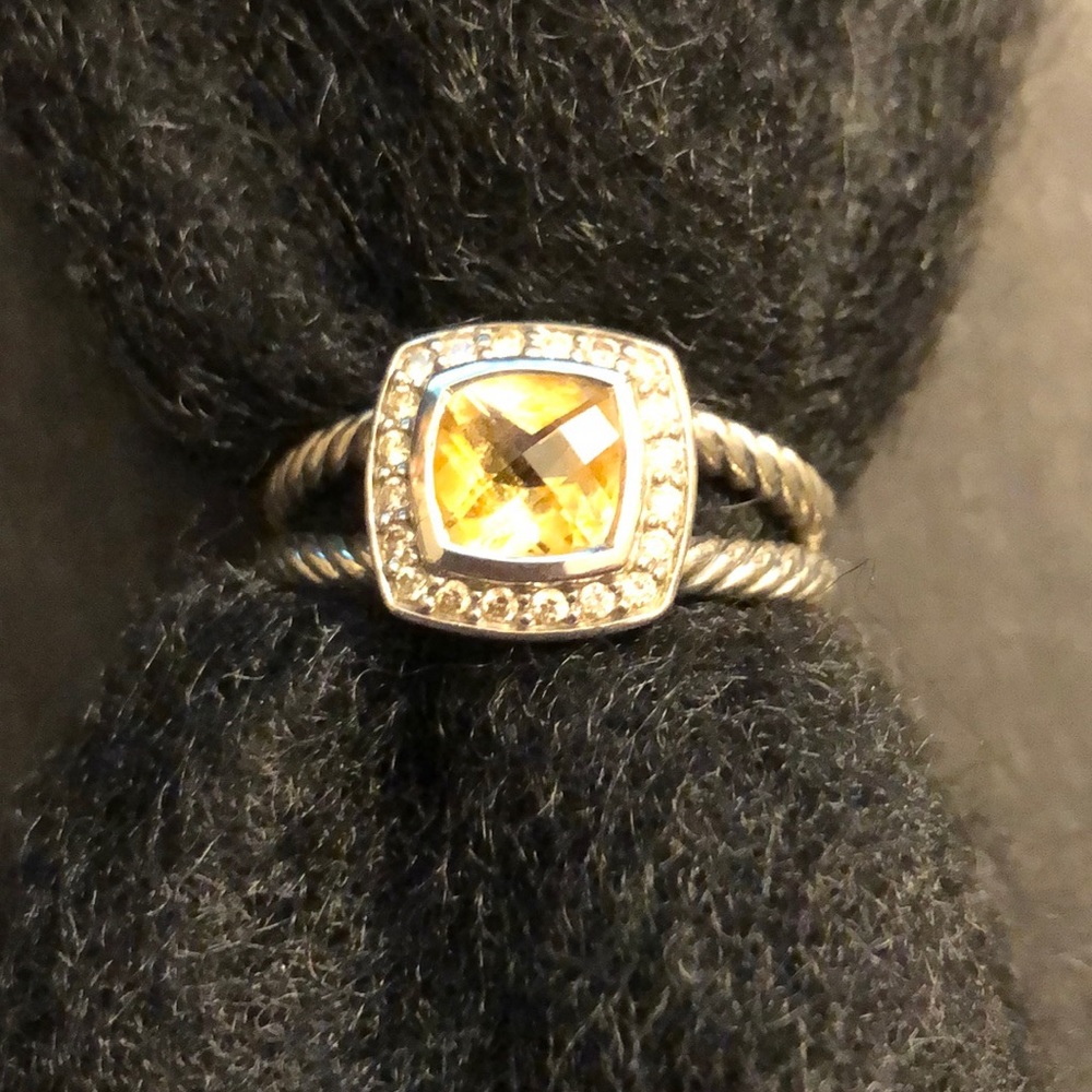 David Yurman Albion citrine petite ring size 7.5